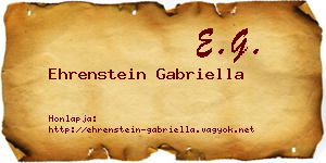 Ehrenstein Gabriella névjegykártya
